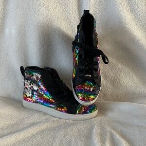 Steve Madden Multicolor Sequin Kids Sneakers